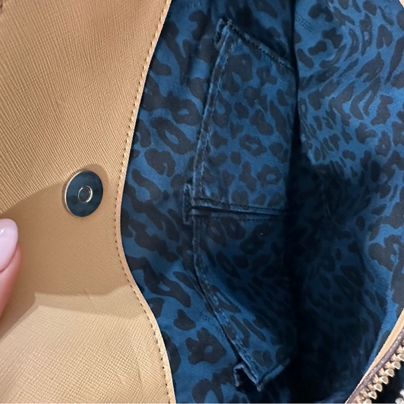 Rebecca Minkoff Amorous Saffiano Leather Satchel Cream/Camel - Picture 9 of 11